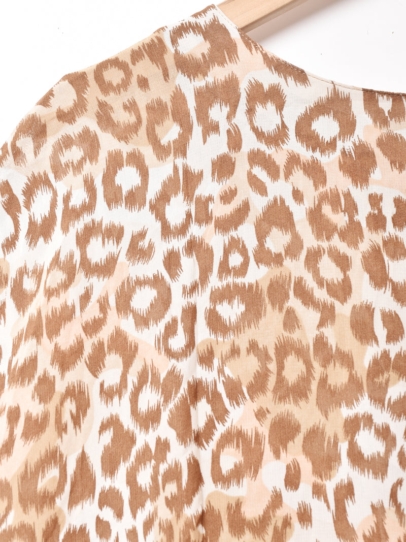 レオパード柄 半袖トップス