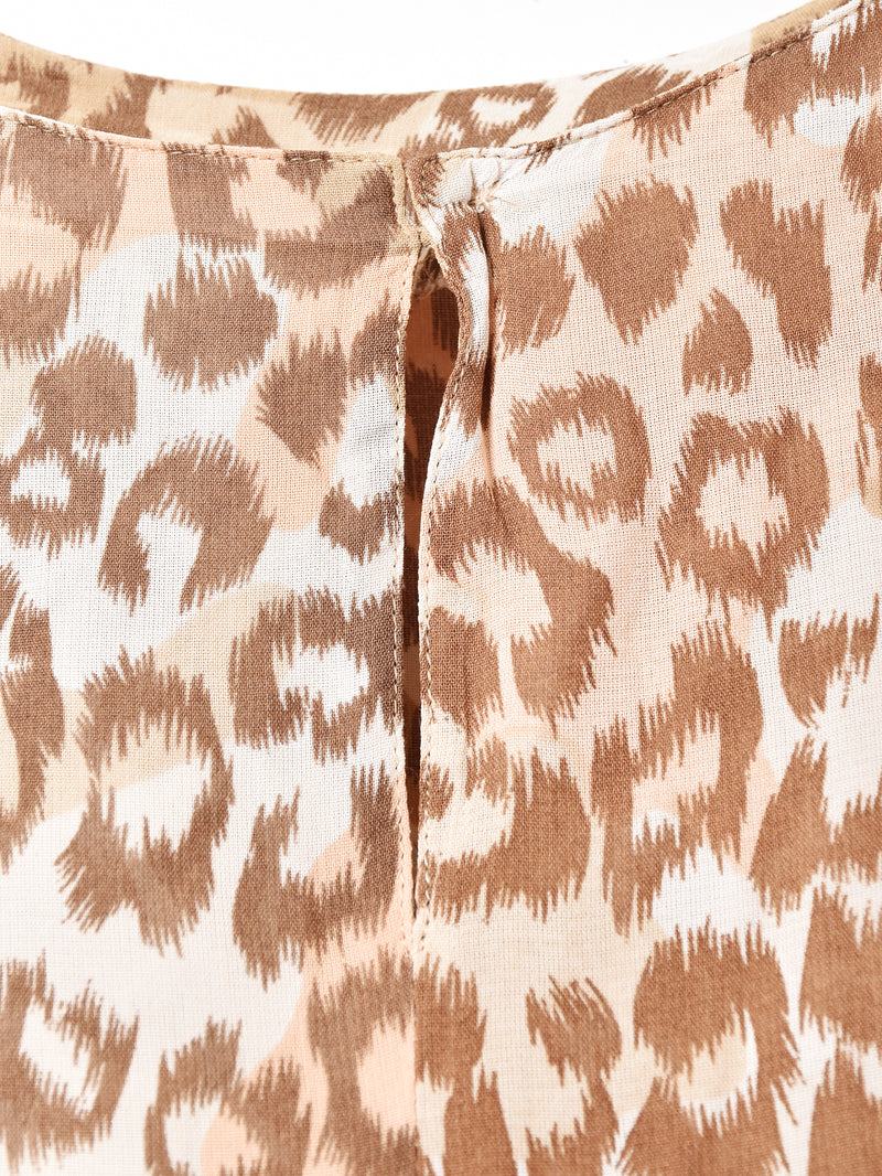 レオパード柄 半袖トップス