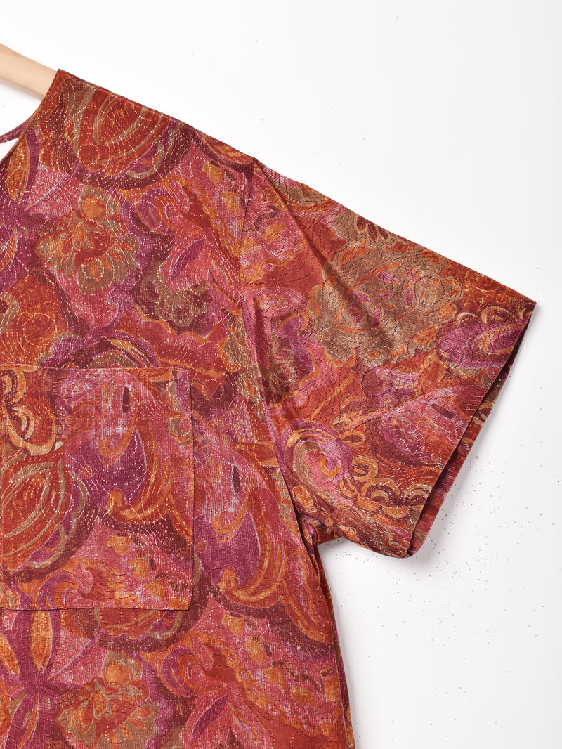 総柄 半袖トップス