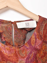 総柄 半袖トップス