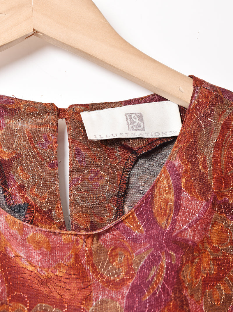 総柄 半袖トップス