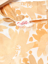 花柄 クロップド半袖トップス