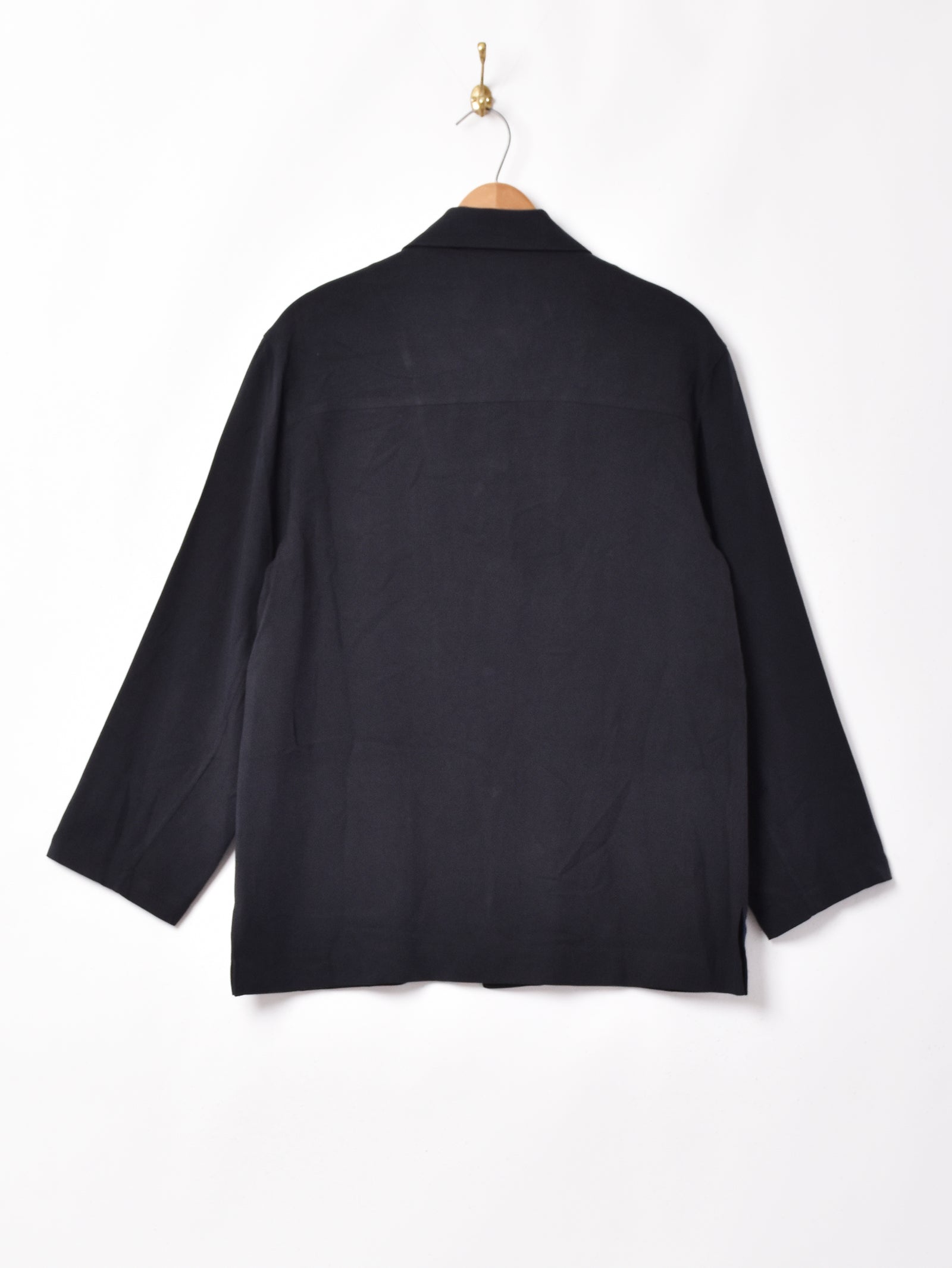 Ralph Lauren シルク ブラック ロングジャケット Ralph Lauren - ラルフローレン ウール ジャケット 9 ブラック