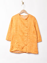 ダマスク柄 半袖トップス