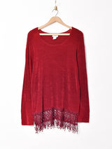 アメリカ製 裾レースカットソー