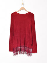 アメリカ製 裾レースカットソー