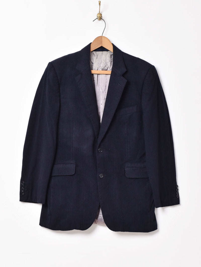 Aquascutum ストライプ織り テーラードジャケット