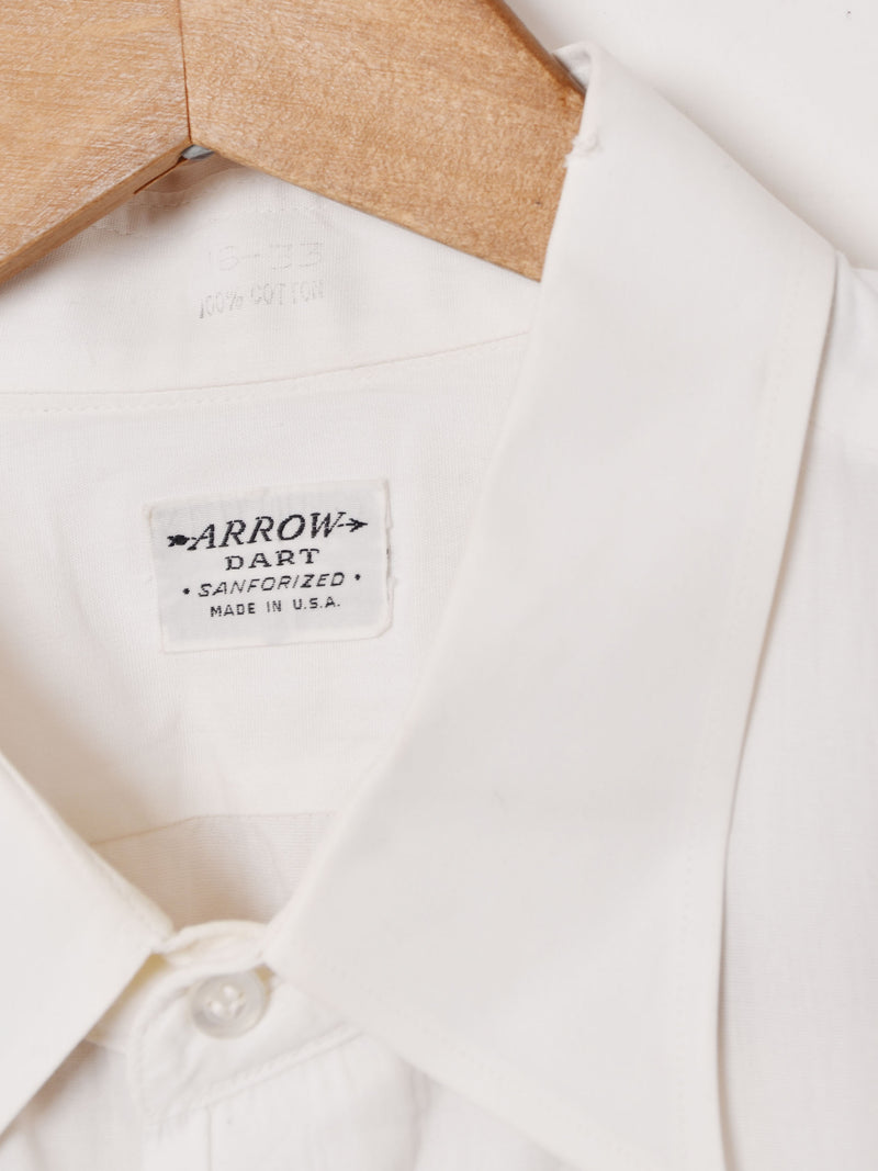 アメリカ製 Arrow ホワイト 長袖シャツ