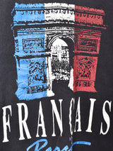 フランス凱旋門プリントスウェットシャツ