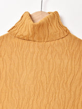 【2色展開】Meridian ウェーブパターン タートルネックセーター