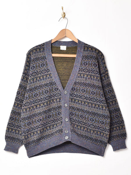 イタリア製 総柄 Vネック ミックス カーディガン – 古着屋Top of the