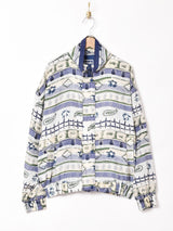総柄シルクジャケット
