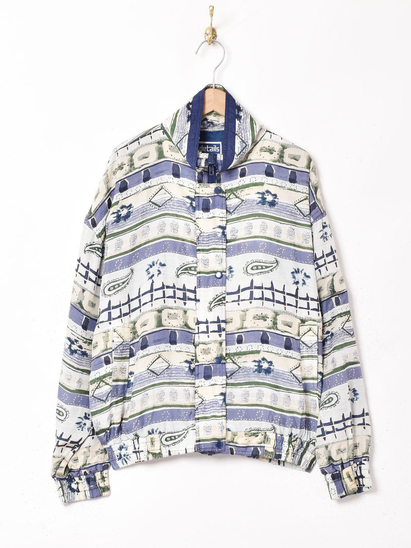 総柄シルクジャケット