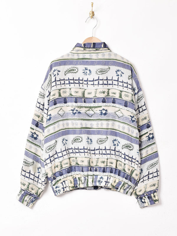 総柄シルクジャケット