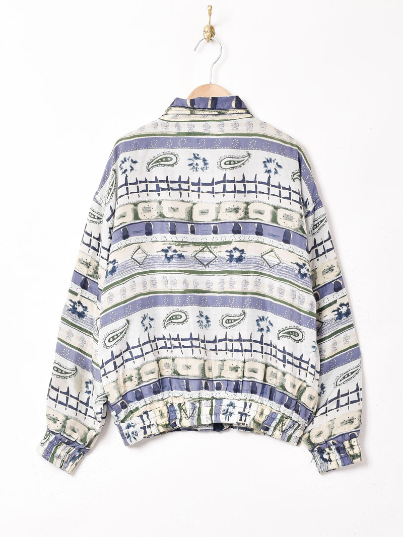 総柄シルクジャケット