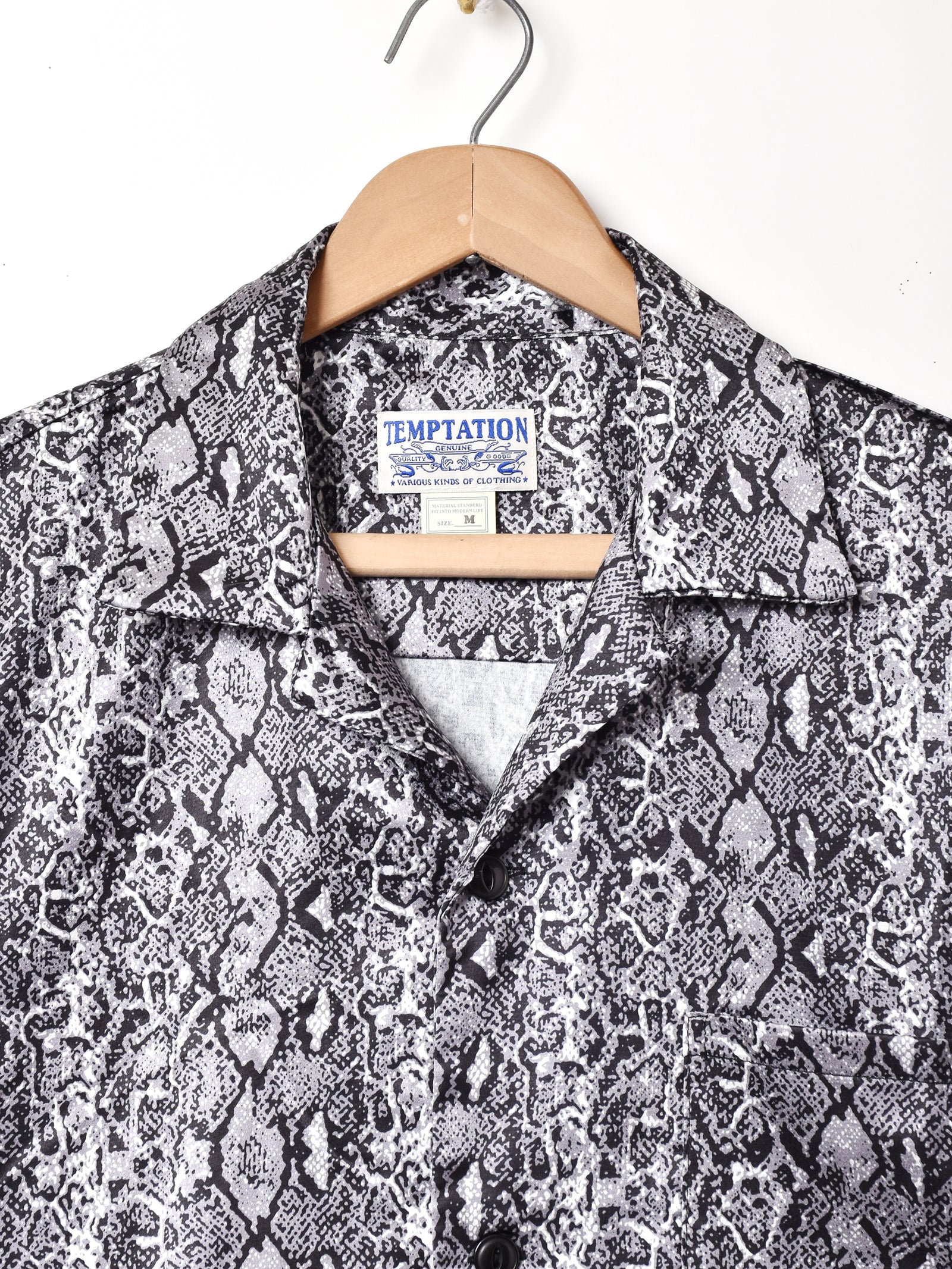 最終値下げ　完売　LUSANA TINA SHIRTS 半袖シャツ 別注 和柄半袖シャツ 千代紙柄半袖シャツ【紫】