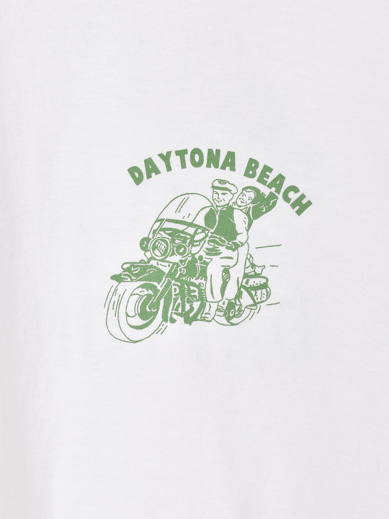 【2色展開】両面プリントTシャツ DAYTONA BEACH