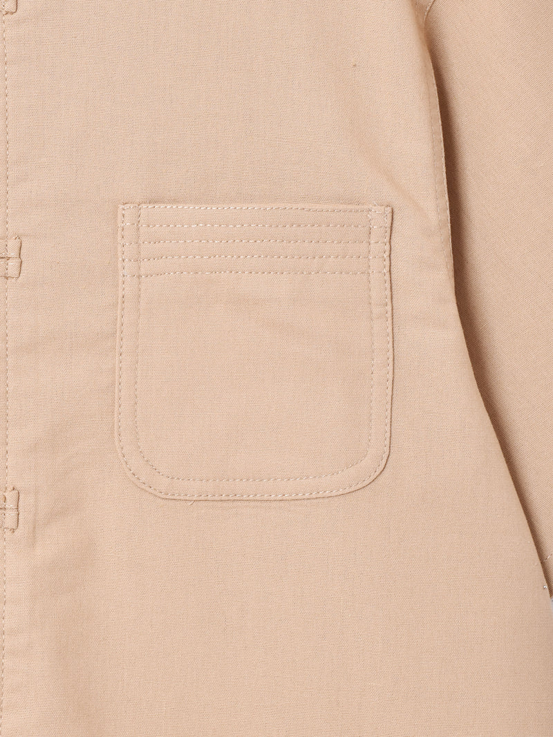 【4色展開】TEMPTATION綿麻 チャイナデザイン半袖シャツ