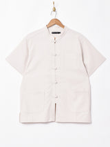 【4色展開】TEMPTATION綿麻 チャイナデザイン 半袖シャツ