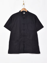 【4色展開】TEMPTATION綿麻 チャイナデザイン半袖シャツ