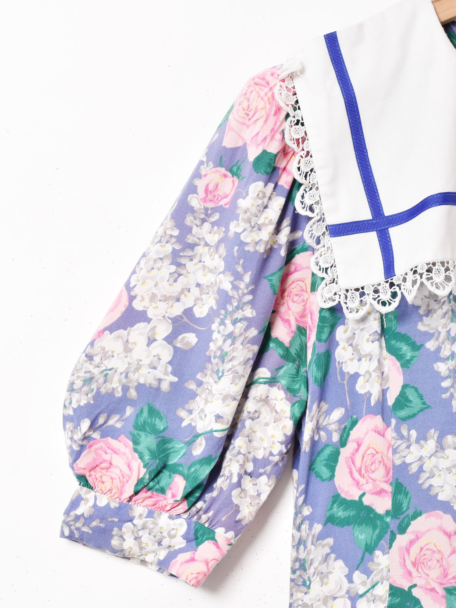 花柄 ビブカラー 半袖ワンピース – 古着屋Top of the Hillのネット通販