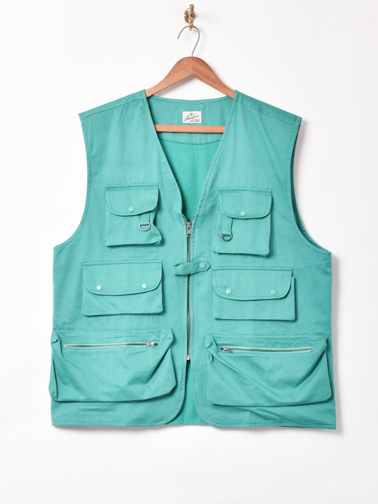 vintage フィッシングベスト　古着　ポケット　背面　ジップ 20210308-3736-bmnt2i.jpg