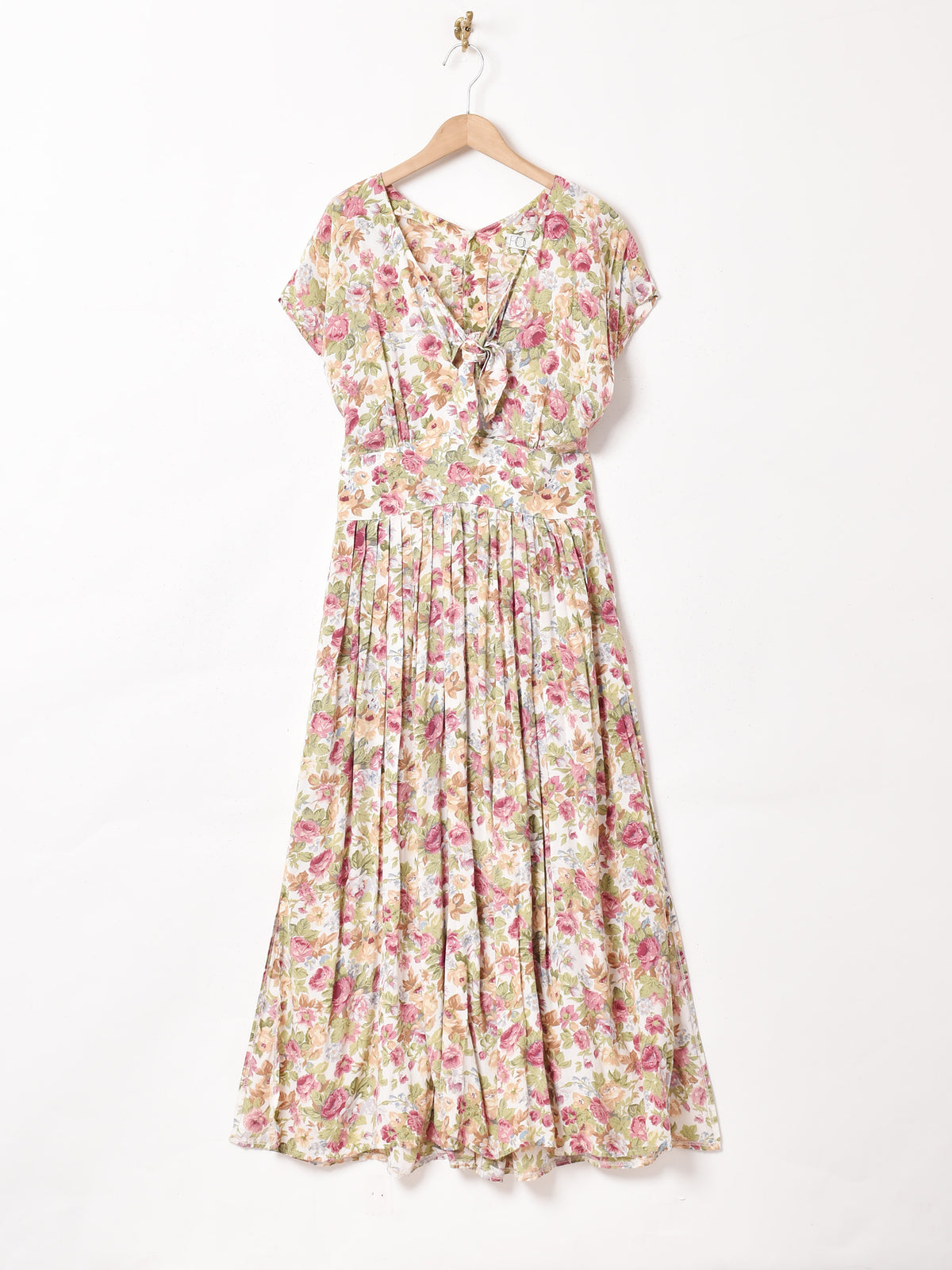 夏服　花柄　ワンピース　ピンク　古着　一点もの　USA製　ヴィンテージ 夏服 花柄 ワンピース ピンク 古着 一点もの USA製 ヴィンテージ