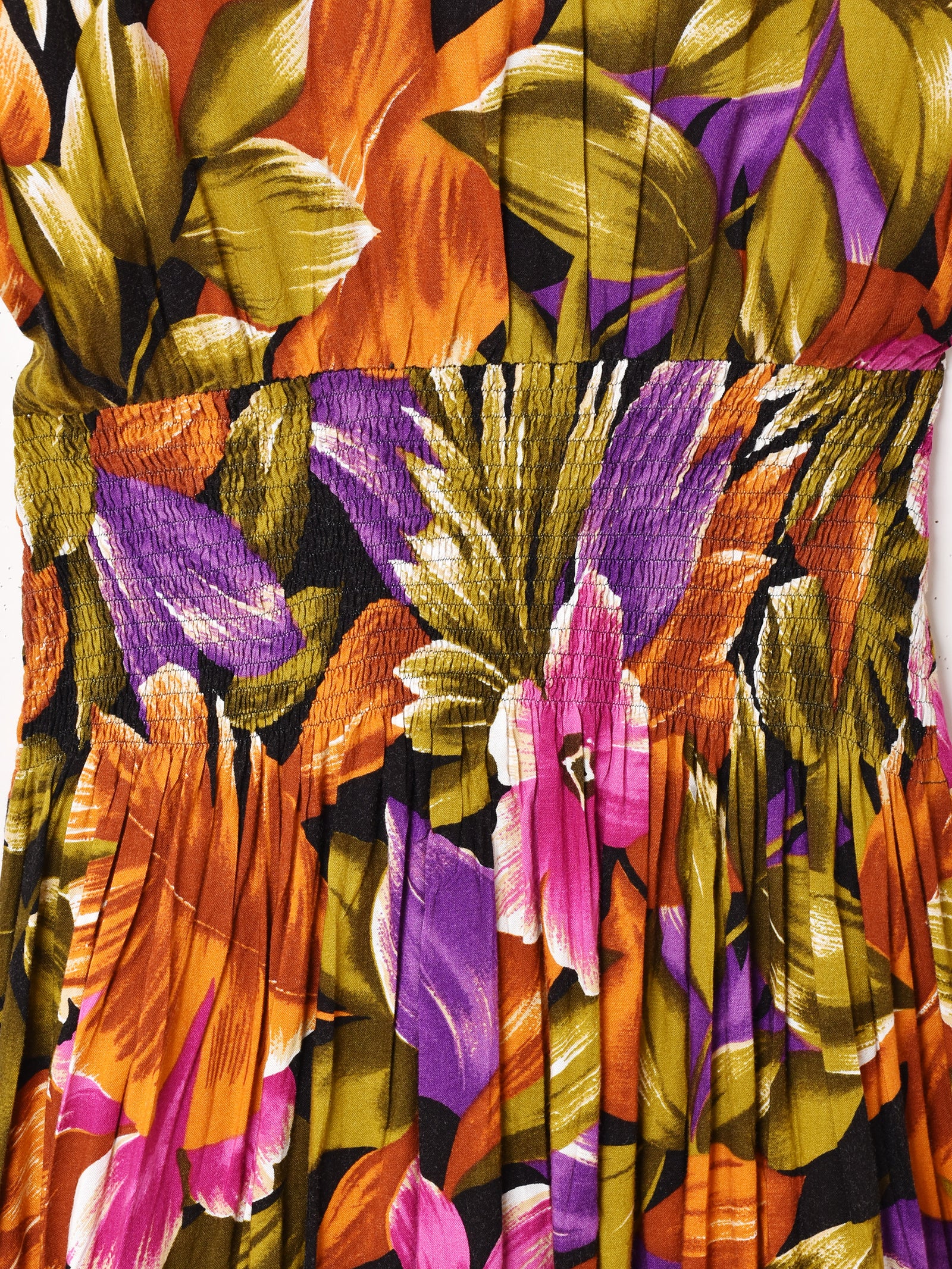 花柄 セーラーカラー 半袖ワンピース – 古着屋Top of the Hillの