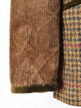 Harris Tweed コーデュロイスリーブ チェック柄ジャケット