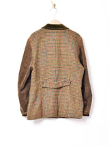 Harris Tweed コーデュロイスリーブ チェック柄ジャケット