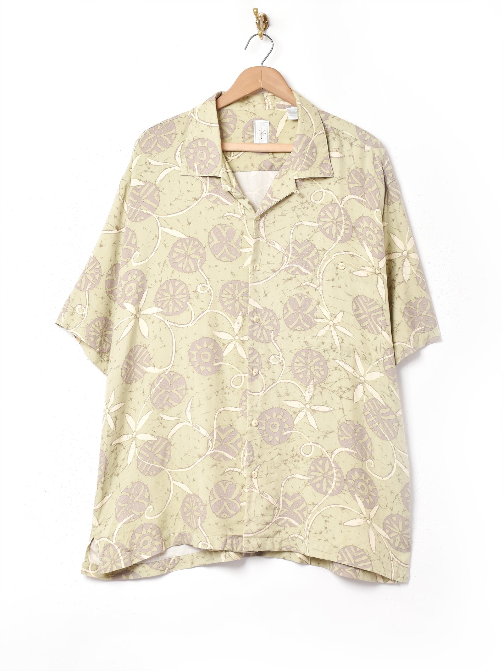 【 Bahama】オープンカラー 総柄シルクシャツ A-3813 Tommy Bahama シルク オープンカラー アロハ ボックス 開襟