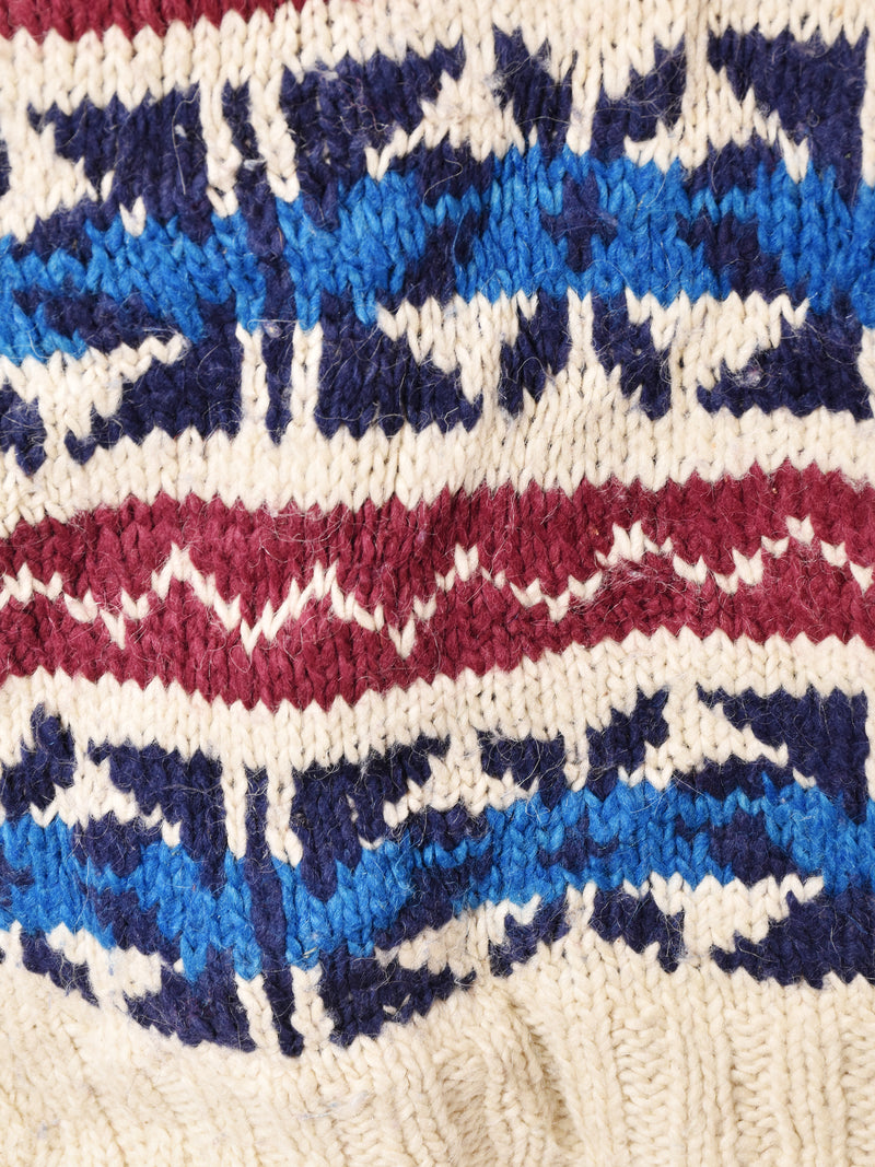 エクアドル製 ハンドメイド 総柄 セーター