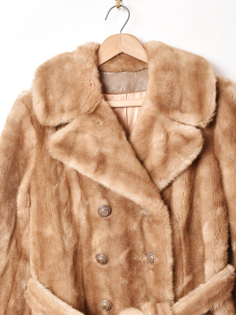 french1940-50s US fur coat ファーコート ギャングコート ムートン
