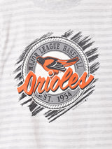 アメリカ製 Orioles ボーダープリントTシャツ