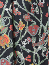 【2色展開】Emerald Motel スカーフ柄 スリーブレス ギャザーストラップワンピース