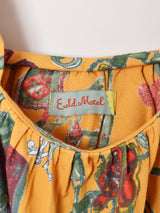 【2色展開】Emerald Motel スカーフ柄 スリーブレス ギャザーストラップワンピース