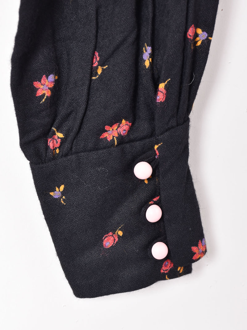 花柄 クロップドトップス