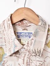 TEMPTATION地図柄 ビッグサイズシャツ