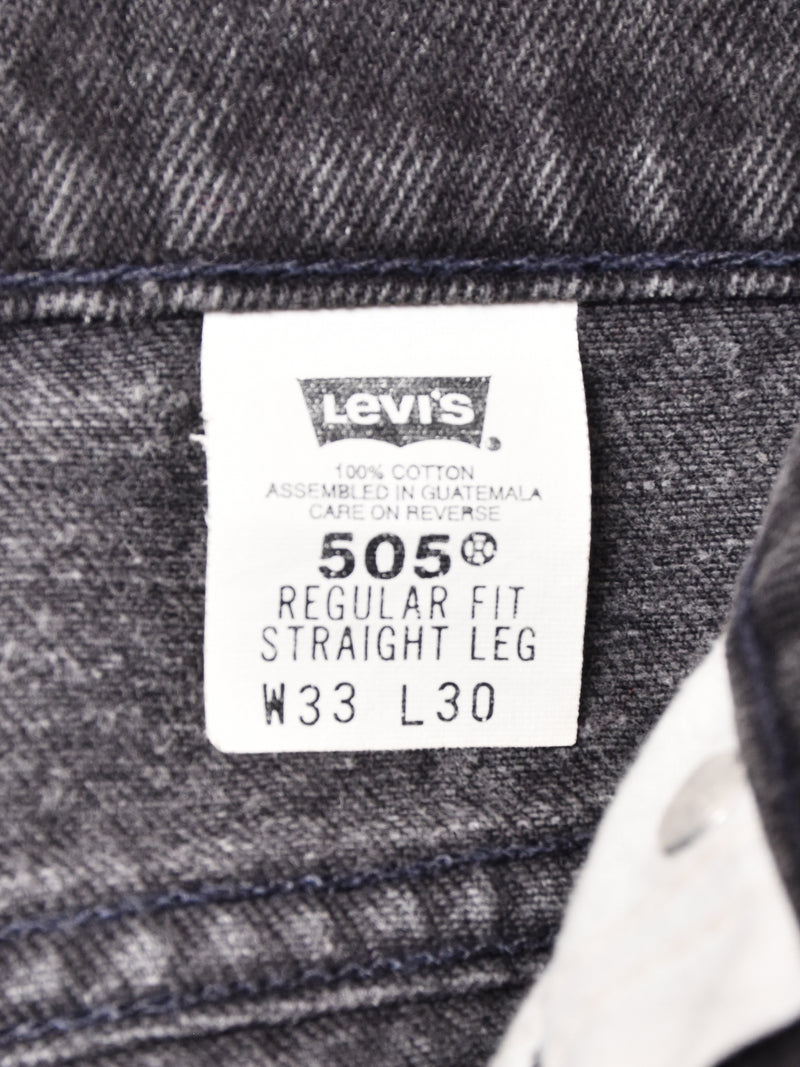 グアテマラ製 Levi's 505 ブラックデニムパンツ W33