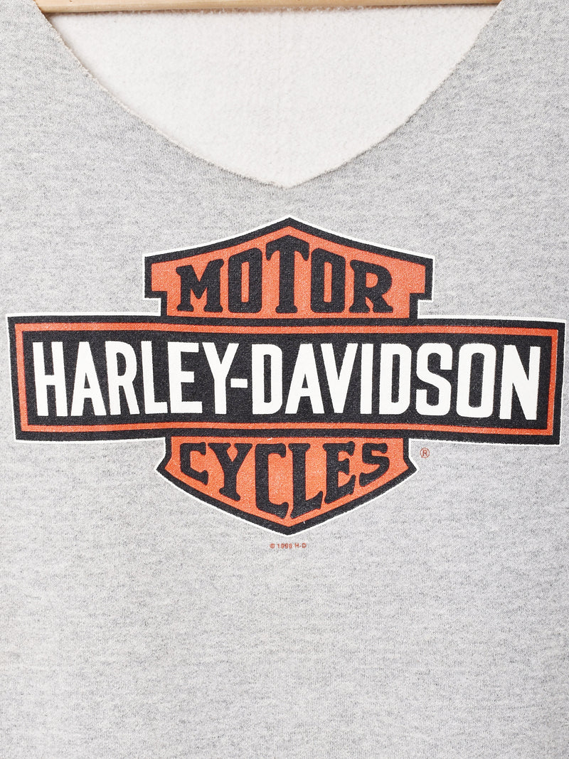 90's〜 Harley Davidson プリント ノースリーブ スウェットシャツ