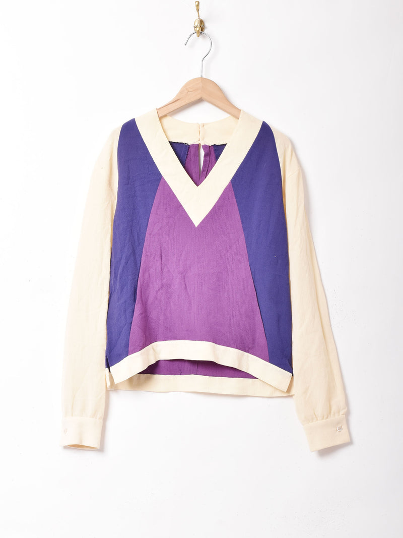 Vネック プルオーバートップス