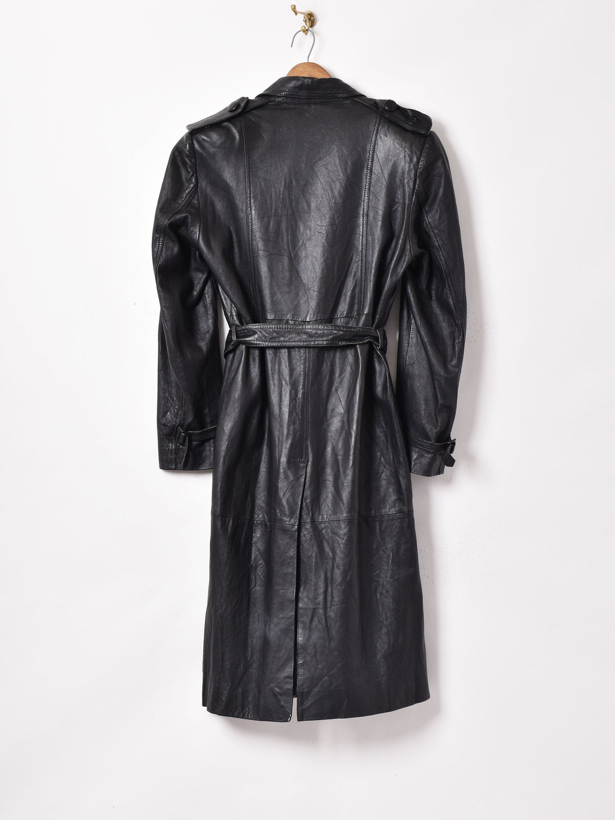 雰囲気抜群 70年代 Remy USA製 ヴィンテージ レザー ロング コート シンプルでおしゃれなレディースの本革レザーロングコートです