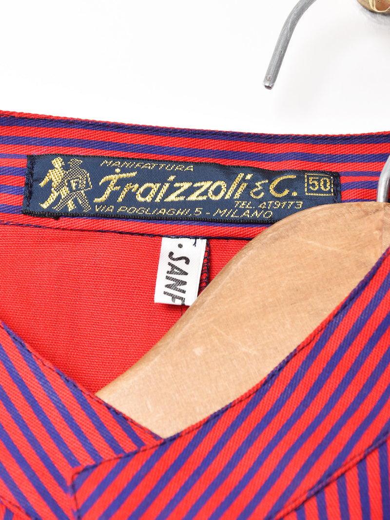 Manufacture Fraizzoli & C. スタンドカラ— ストライプ ワークジャケット