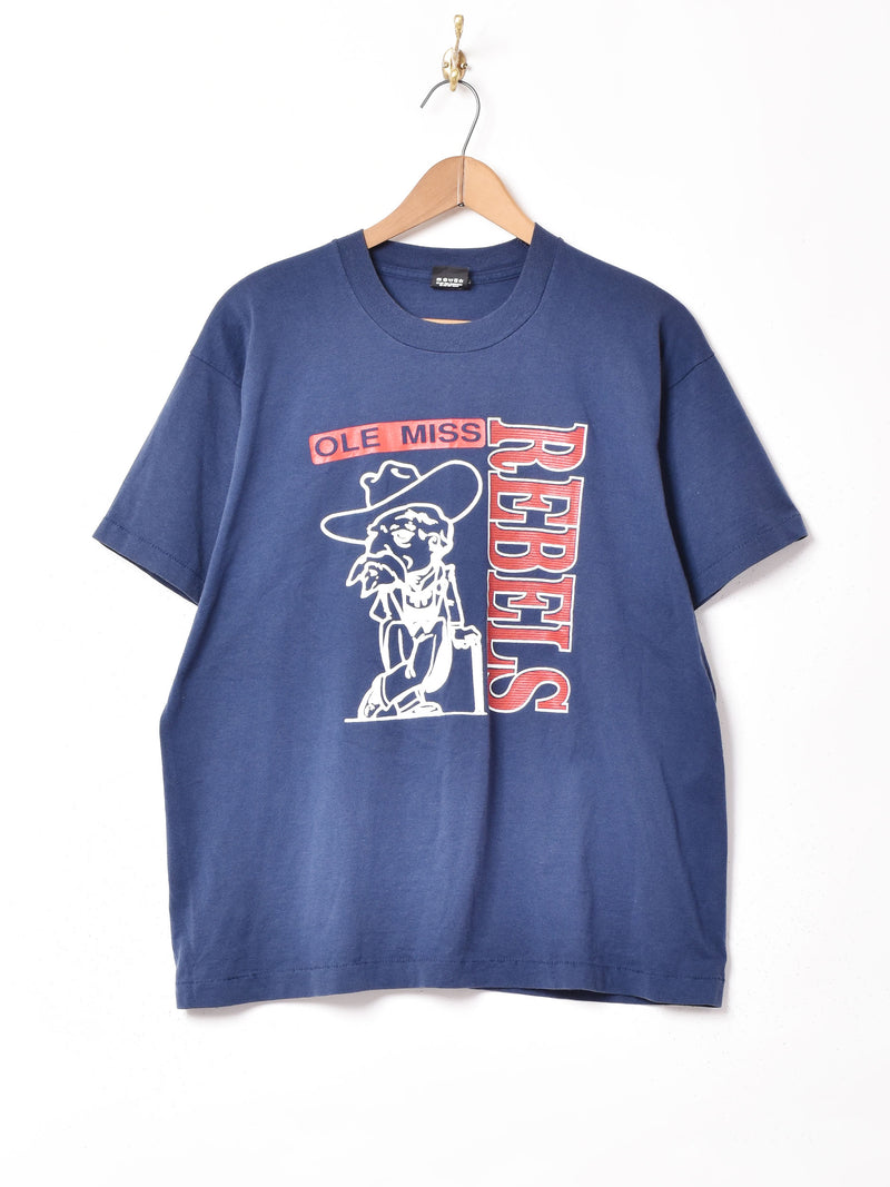 アメリカ製 Ole Miss Rebels プリントTシャツ