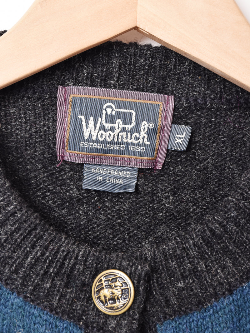 WOOLRICH ヒツジ 総柄 カーディガン