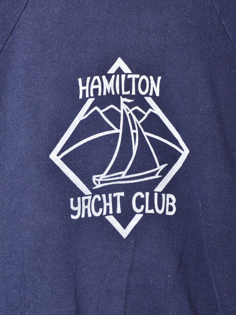 アメリカ製 HAMILTON YACHT CLUB プリントスウェットシャツ