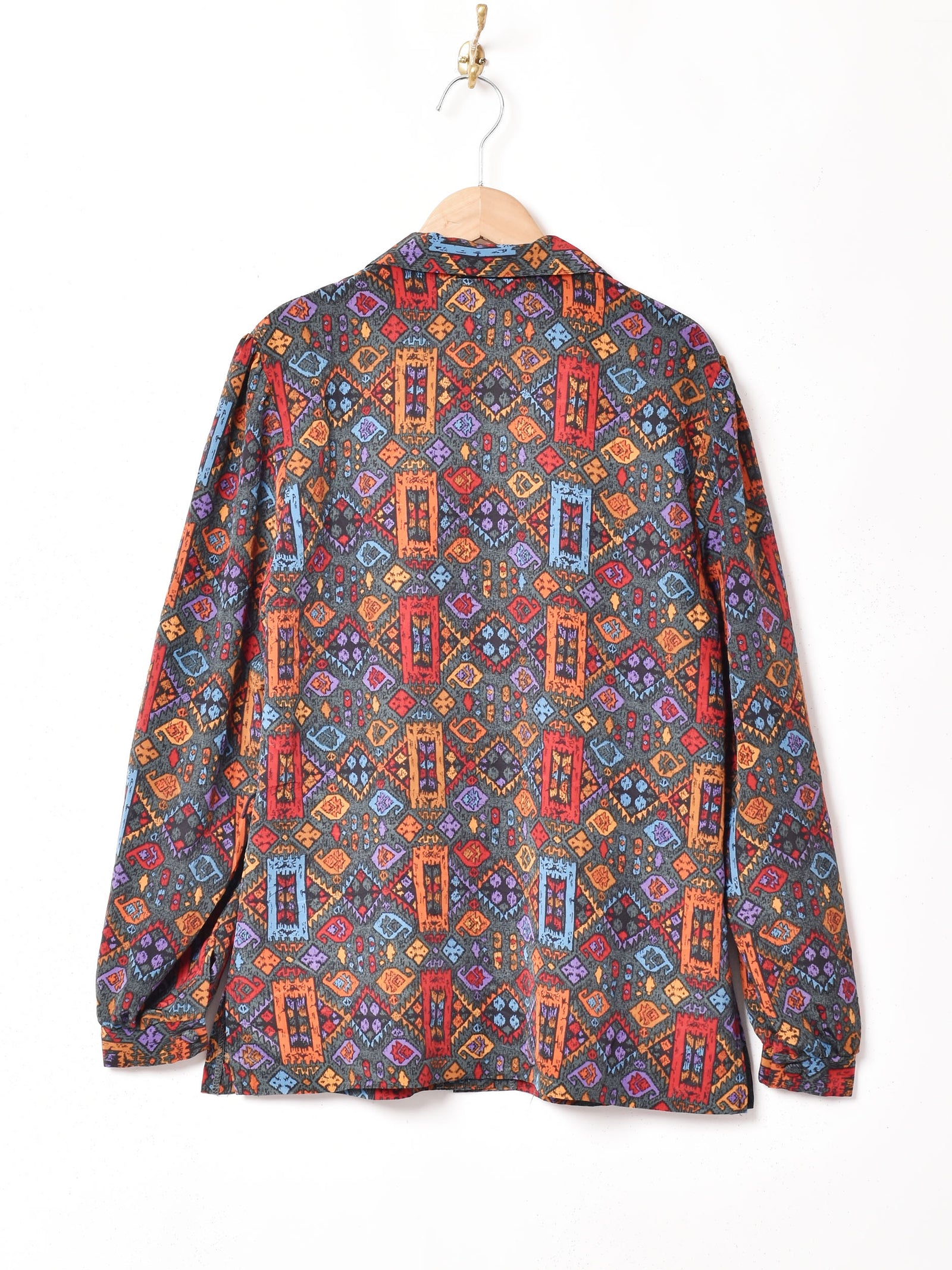 HaaT◆長袖カットソー/3/コットン/GRY/総柄/HA11JJ151 A03_8522_bf331122-51ab-40c5-