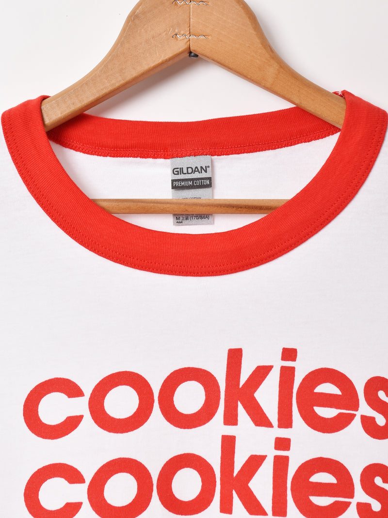 cookies プリントリンガーTシャツ