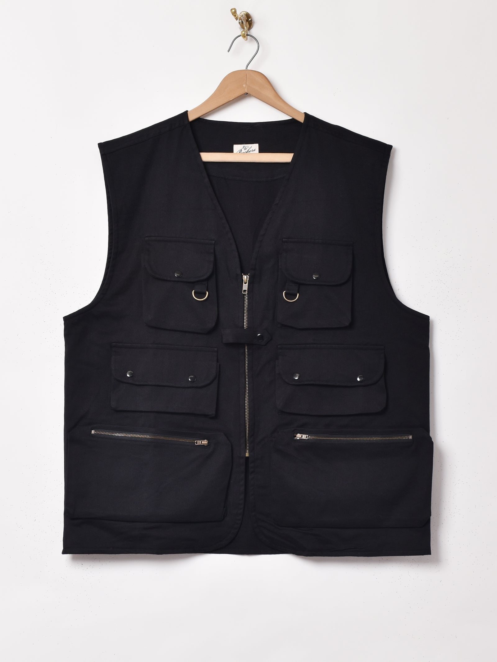 ヴィンテージ　フィッシングベスト　古着　ポケット　背面　ジップ A03_9183_9b7332e9-db69-4ae9-