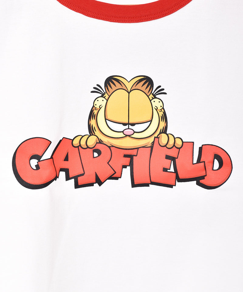 【2色展開】Meridian 「GARFIELD」クロップド リンガーTシャツ